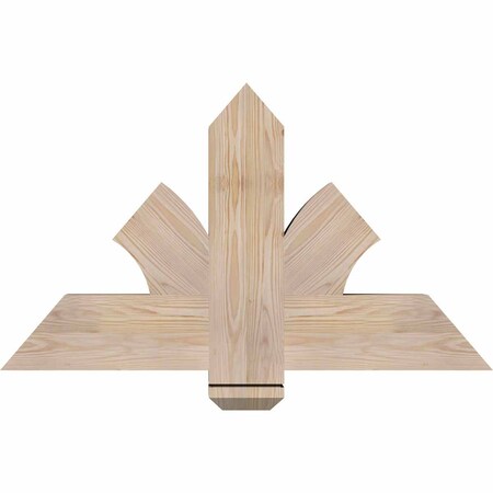 Ekena Millwork Redmond Smooth Timber Gable Bracket, Douglas Fir, 36"W x 21"H x 3 1/2"D x 5 1/2"F, 14/12 Pitch GBW036X21X0406RED00SDF